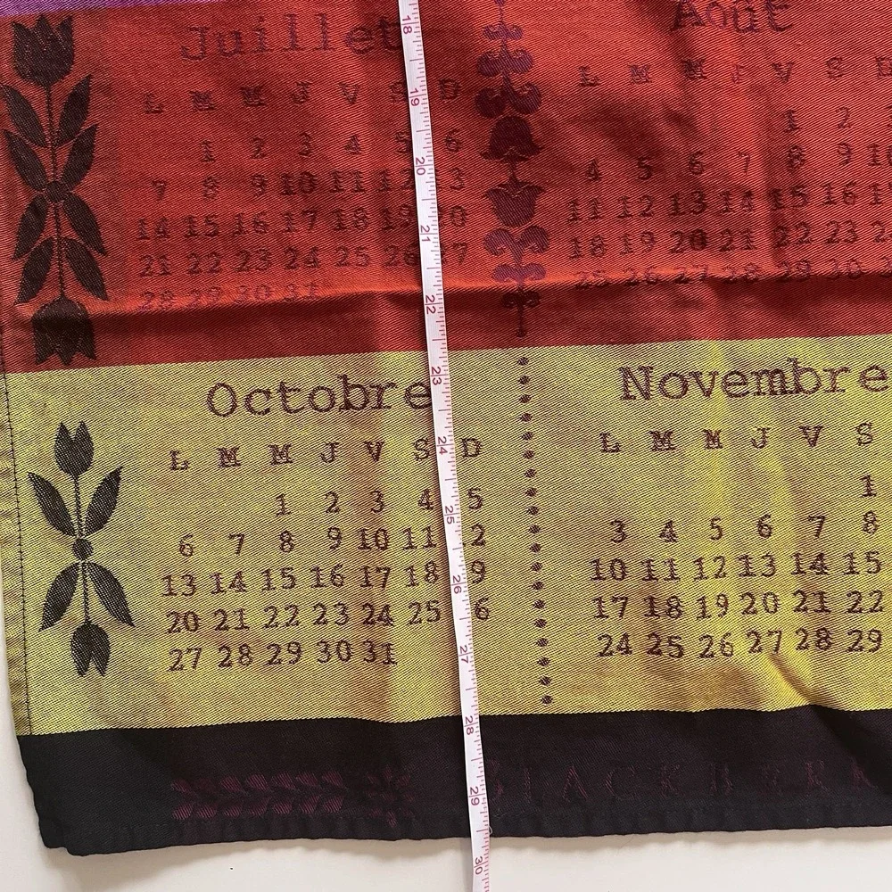 Jacquard‎ Francais 2014 Calendar Tea Towel Multicolor 100% Cotton Colorblock